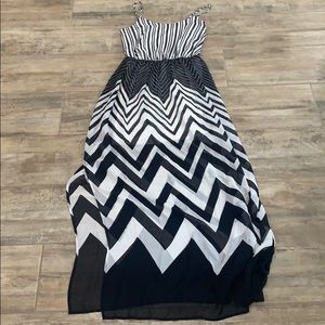 B&W maxi dress